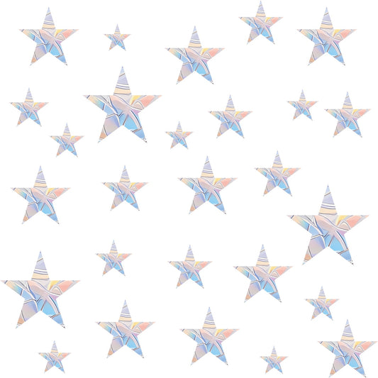 48 five-pointed star window decals to prevent bird strikes